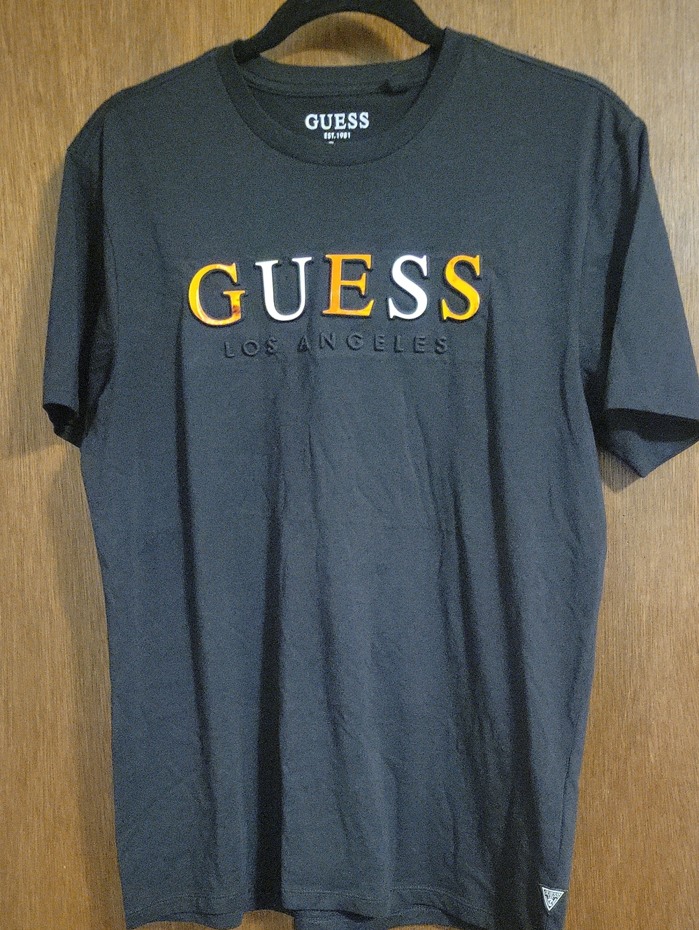 Guess Black Short-Sleeve Tee with Logo